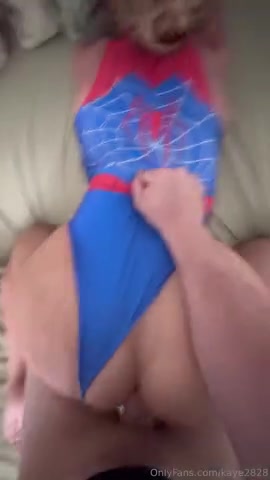 Kaye2828 Spiderman Dress Doggy Fuck Cumshot POV Onlyfans